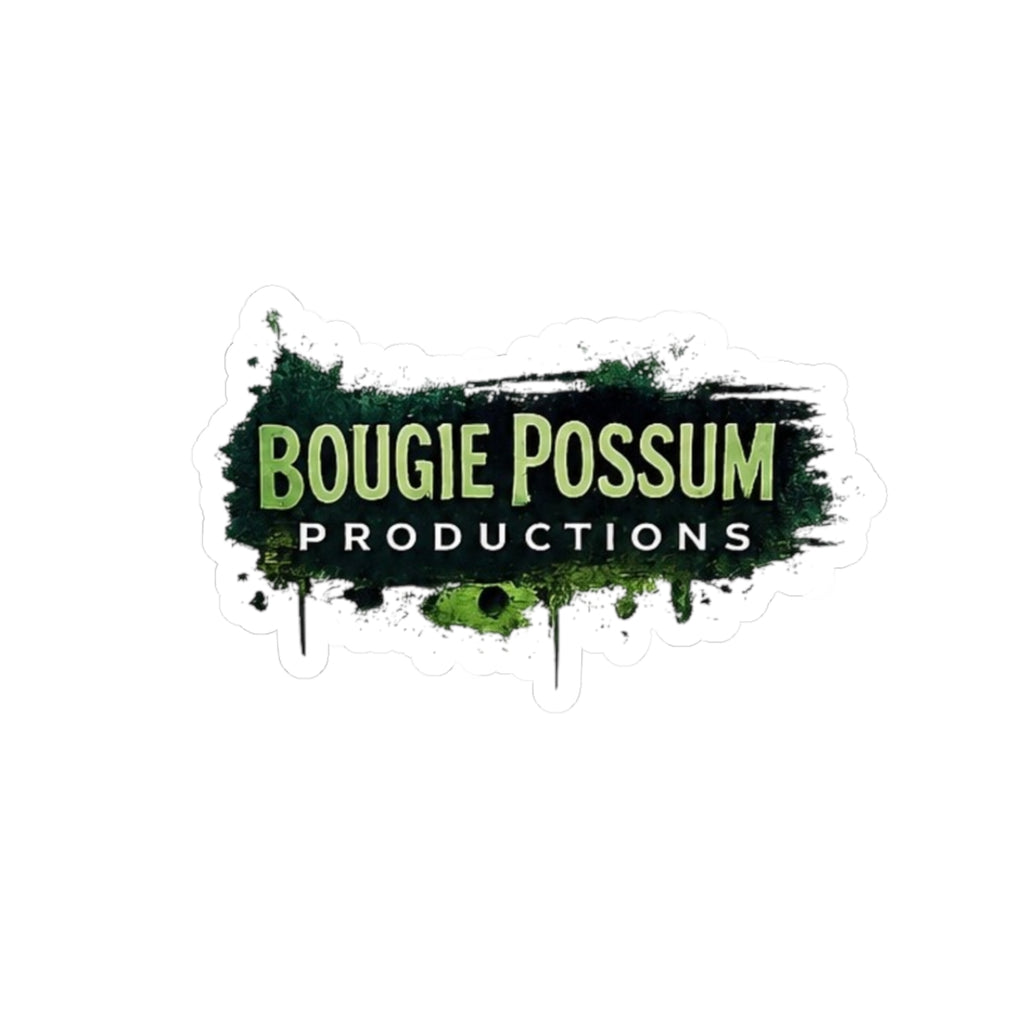 Bougie Possum Productions Sticker - Grunge Logo Kiss-Cut Sticker